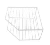 Zerodeko Organisateur D'étagère d'angle en Fer Blanc Cuisine, Support Double Couche Polyvalent pour Comptoir, Rangement des Casseroles et Placard