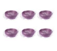 Zerodeko Ornement Accessoire Poulailler Réaliste de Nid de Poule Artificiel en Fil Pourpre 6pcs, Décoration de Poulailler pour Fête de Pâques ou Bureau