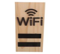 Zerodeko Panneau en bois pour mot de passe Wi-Fi : panneau réseau réutilisable - tableau d’affichage effaçable pour code Internet, indispensable pour une chambre d’amis, une pendaison de