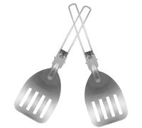 Zerodeko Pelle à Pizza Pliable en Acier Inoxydable Argenté 2pcs, Spatule Portable Multifonction pour Cuisson et Barbecues, Pizza