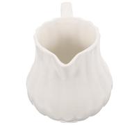 Zerodeko Pichet et Design Moderne 240ml à Lait Toucher Confortable en Céramique Blanche pour Café et Restaurant