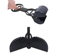 Zerodeko Pince Ramasse-déjections pour Animaux, Ramassage Rapide, 1 Pièce | Plastique ABS Noir, Deux Ressorts Tendus, Usage une Main, Rinçage Facile, Chiens et Chats, Jardin ou Parc
