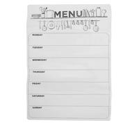 Zerodeko Planificateur de repas réutilisable, tableau magnétique | Bloc-notes magnétique A4 portrait, tableau blanc pour la préparation des repas, liste de courses quotidienne, cuisine,