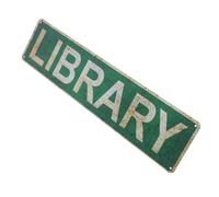 Zerodeko Plaque Murale Vintage en Étain Vert, Décoration Extérieure Imperméable, Facile à Installer, pour Bibliothèque, Salon ou Jardin Rétro