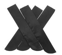 Zerodeko Pochette pour Éventail Pliant en Tissu Noir Robuste, Lot de 4 Pièces, Protection Solide et Légère pour Éventails Portables, pour Rangement et Transport