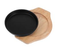 Zerodeko Poêle à Griller en Fonte, Plaque de Barbecue Ronde Noire, Plaque de Fer Circulaire, Nettoyage Facile, Surface de Cuisson Polyvalente, pour Restaurants et Réunions de Famille