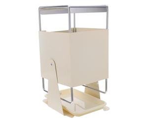 Zerodeko Porte-couteaux Rotatif en Acier Inoxydable avec Compartiments pour Ciseaux à Aiguiser, Support de Comptoir 30° Cuisine à Domicile