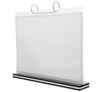 Zerodeko Porte-menu de bureau - Présentoir de table en acrylique en forme de T avec base - Organisateur horizontal multipages pour cartes de boissons de restaurant, présentoir vertical pour affiches