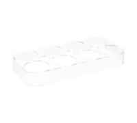 Zerodeko Porte-Œufs Frigo 8 Œufs Bac De Rangement Pour Réfrigérateur Organisateur De Cuisine Compact Et Pratique En Plastique 6.89X3.35X0.79 Pouces