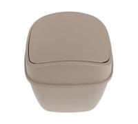 Zerodeko Poubelle de Voiture avec Couvercle Facile à Ouvrir, en Plastique Beige Résistant aux Taches, Organise les Déchets le Véhicule pour Maison ou Bureau