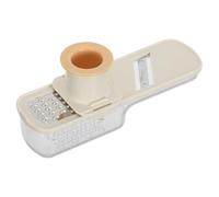 Zerodeko Presse-ail Multifonction avec Éplucheur Innovant, en Acier Inoxydable et Pp, Accessoire la Cuisine Compact et Ergonomique pour Usage Domestique et Voyage