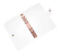 Zerodeko Protège-cahier en Pvc Transparent Or à 6 Trous, Couverture Créative A5 A6, Facile à Transporter, pour Bureaux et Salles de Classe