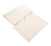 Zerodeko Recharge Carnet à Dessin en Lin Beige 160g pour Peinture | Papier Épais, Reliure Feuilles Mobiles, Couverture Réutilisable, Finition Soignée, Usage Croquis
