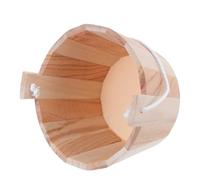Zerodeko Seau de Sauna en Bois avec poignée en Corde Naturelle, capacité Moyenne, Accessoires pour Sauna Traditionnel et Amateurs de Spa