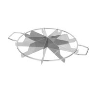 Zerodeko Séparateur de Parts de Gâteau en Acier Inoxydable à 9 Sections | Guide de Coupe Uniforme, Deux Poignées, Format Rond 35x26,5x5cm, Usage Restaurant et Mariage