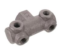Zerodeko Siège de Valve Quatre Voies en Fonte pour Compresseur D'air avec Connexions Pneumatiques Multidirectionnelles et Filetages Femelles de 12,7 Mm et 6,35 Mm pour Installation Simple