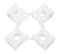 Zerodeko Support de Rail de 22 Mm en Plastique Blanc Lot de 4 Pièces , Installation Sécurisée et Stable pour Boutons-poussoirs Adapté pour Usage Industriel et Domestique