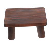 Zerodeko Tabouret Bas en Bois pour Personnes Âgées, Design Polyvalent et Robuste, Forme Rectangulaire, Style Rustique Élégant, pour Bureau et Usage Intérieur