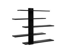 Zerodis 5 Étagères Murales pour Figurines, 6 Planches Étroites (Black 5 | Présentoir de curiosités vertical, panneaux de 14,6 x 2,4 pouces, peut contenir 2 kg par pont, ancrage mural vissé,