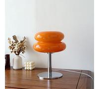Zerodis Bel œuf en Verre - la Grande Table de la Lampe de Tissu Haute Lumière pour les Filles (ORANGE)