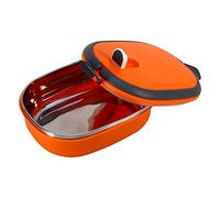 Zerodis Boîte à Lunch Isolée en Acier Inoxydable, Couvercle Hermétique | Boîte à lunch isolée orange pour les navetteurs Couvercle hermétique avec joint Capacité de 800 ml Travailleurs de bureau