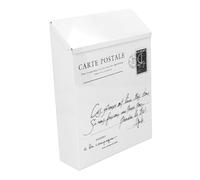 Zerodis Boîte aux Lettres Rouge Rustique, Boîte aux Lettres Verrouillable Murale en Fer avec Serrure ux Spacieuse Résistante aux Intempéries pour la Collecte du Courrier du Bureau de