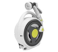 Zerodis Chariot à Tuyau Portable, Tuyau D'eau de 15 M en ABS | Organisateur de jardin compact, longueur de 49,2 pieds, montable au mur, support de buse et d\'arrosage, utilisation sur