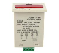 Zerodis Compteur électronique AC DC 24 V Compteur à Affichage LED à 6 Chiffres JDM11 6H, ABS Comptage Haute Vitesse 0 à 999999 Fonction de Mémoire, pour Entrée de Commutateur Photoélectrique