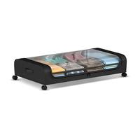 Zerodis Conteneurs de Rangement Sous le Lit, Bacs de Rangement Sous le Lit à Fenêtre Transparente avec Roues et Poignées, Cadre en Acier au Carbone 31,5 X 17,3 X 6,3 Pouces, Paquet de 2 pour Placard