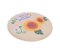 Zerodis Dalle de Jardin Ronde en Résine de 39,4 Cm, Antidérapante à | moule de passerelle pour jardin, six piquets de sol, traction surélevée, construction en polypropylène résistant aux