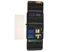 Zerodis Ensemble de Crayons de Couleur Grasse, avec Sac de Rangement en Toile, pour Croquis, Dessin, Coloriage, Peinture, Artisanat, Fournitures D'art, 120