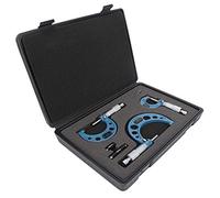 Zerodis Ensemble de Micromètres Outil de Mesure du Diamètre Extérieur en Acier à Roulement 0-25 Mm 25-50 Mm 50-75 avec Tige d'étalonnage et Limiteur de Force de clé pour Ingénieurs Machinistes