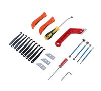 Zerodis Ensemble D'outils de Retrait de Coulis avec Poignée en Caoutchouc Antidérapante, Lames Amovibles pour le Nettoyage des Coulis de Carrelage et la Réparation des Joints Muraux