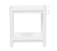 Zerodis Étagère de Tour de Salle de Bain en Plastique, étagère de Rangement étroite, Armoire de Sol Autoportante à 2, 3 ou 4 Niveaux avec Crochets et Roues en Option pour Salle de Bain, Toilettes,