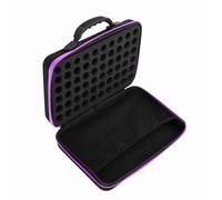 Zerodis Étui de Transport d'huiles Essentielles, Organisateur en Matériau EVA pour Bouteilles de 5 ML à 15 ML, Conception Adaptée aux Voyages avec Insert en Mousse et 60 Grilles (Purple)