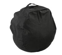 Zerodis Housse de Chaise Pouf de Rangement pour Animaux en Peluche sans Tissu de Remplissage, Douce et Confortable, Anti-décoloration, Anti-Boulochage, Résistante à l'usure, Rangement (Black)