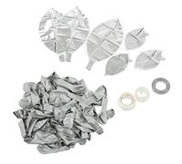 Zerodis Kit de Guirlande de Ballons Bleus avec Latex Naturel et Feuille D'aluminium pour Décoration de Fête D'anniversaire de Mariage (SILVER)