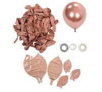 Zerodis Kit de Guirlande de Ballons Bleus avec Latex Naturel et Feuille D'aluminium pour Décoration de Fête D'anniversaire de Mariage (Or Rosé)