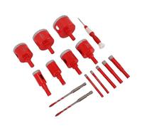 Zerodis Kit de Trépan diamanté brasé pour Carrelage Verre, 1/4 à 2 Pouces | Embouts dentelés pour l\'élimination des copeaux, guide de positionnement EVA, coupe à sec ou humide, rénovation du sol de