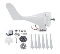 Zerodis Kit Générateur d'éolienne 200 W avec Contrôleur, éolienne Verticale à Aimant Permanent triphasé, Conception en Fibre de Nylon à 6 Pales, Lacet Automatique pour les Utilisateurs de Systèmes