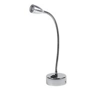 Zerodis Lampe de Lit 3W 85-265V Flexible Réglable Col de Cygne Chambre Chevet Applique Murale Lampe Lecture avec Bouton(avec commutateur -blanc chaud 3000-3205K)