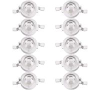Zerodis LED Puces intégrées Haute Puissance 3W COB Ultraviolet 395-400Nm Ampoule LED Lampe Perles DIY Éclairage, 10 Pack