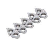 Zerodis Lot de 10 Inserts de Tournage en Carbure, Inserts de Coupe à Revêtement Multicouche pour Fraisage de Tour CNC, pour la Coupe de Métal sur Acier Inoxydable, Aluminium, Cuivre, Alliage Ti