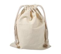Zerodis Lot de 2 Sacs En Coton Avec Cordon, Sac de Rangement En Tissu de Coton, Pour Les Utilisations Domestiques de Tous Les Jours 15*20cm
