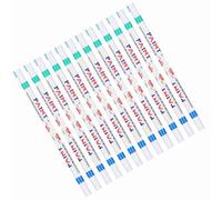 Zerodis Lot de 24 Stylos de Peinture Imperméables avec Pointe en Fibre de 3 Mm pour Bande de Roulement de Pneu en Verre, Métal, Bois, Tissu, Marqueur Bleu Vert, Difficile à Dissoudre,