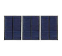 Zerodis Lot de 3 Panneaux Solaires en Polysilicium - Module d'alimentation Solaire 5 V 200 MA 1 W - Mini Panneau Solaire à Haute Conversion - Panneau Fin de 2 Mm pour éclairage de Pelouse, Lumières
