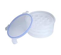 Zerodis Moule à Glaçons en Silicone, Bac à Glaçons Sphériques Démoulage Facile Lot de 2 capacité 1,7 L for Whisky Cocktail Fête (Boîte extérieure à boucle de 1, L + 3 couches,)