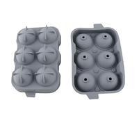Zerodis Moule à Sphère Ronde à 6 Trous avec Couvercle, Outils d'artisanat, Démoulage Facile pour Cocktails, Whisky, Bombes de Bain, Machine à Boules de Glace en Silicone