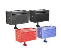 Zerodis Porte-clés de Garage/voiture, Lot de 4 Supports Muraux avec Mécanisme D'ouverture de Porte, 4 Couleurs Disponibles, Idéal pour la Décoration de L'entrée, du Bureau ou comm (Rouge Bleu Gris