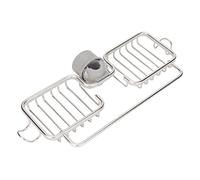 Zerodis Porte-éponge pour Robinet, Organisateur de Robinet D'évier de Cuisine, Support Suspendu avec Panier en Aluminium et Plastique pour éponge, Savon, Torchons et Produits de n (Silver)